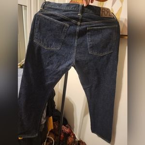 RRL Double RL Jeans 34x32 dark denim like new never worn slim narrow zip